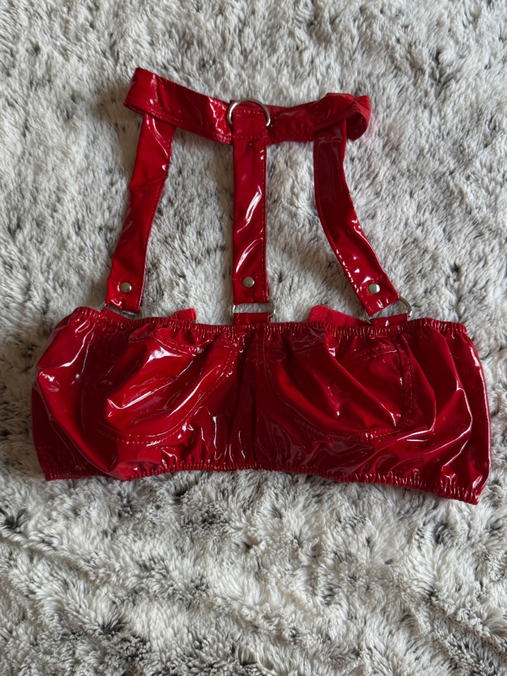 Patent Leather Bra Top
